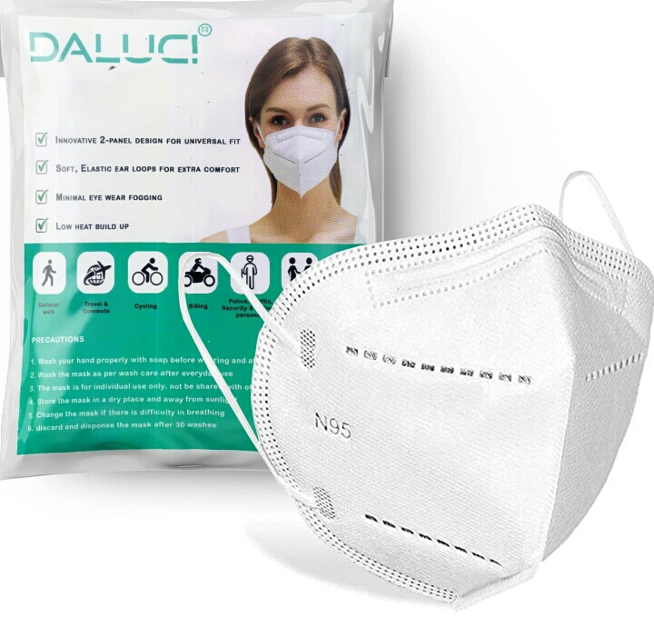 DALUCI Non-Woven 5 Layered Reusable Washable N95 Mask For Men and Women (Pack Of 10)