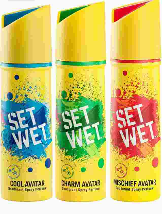 Set Wet Deodorant Spray Perfume, 150ml (Cool, Charm and Mischief Avatar, Pack of 3)